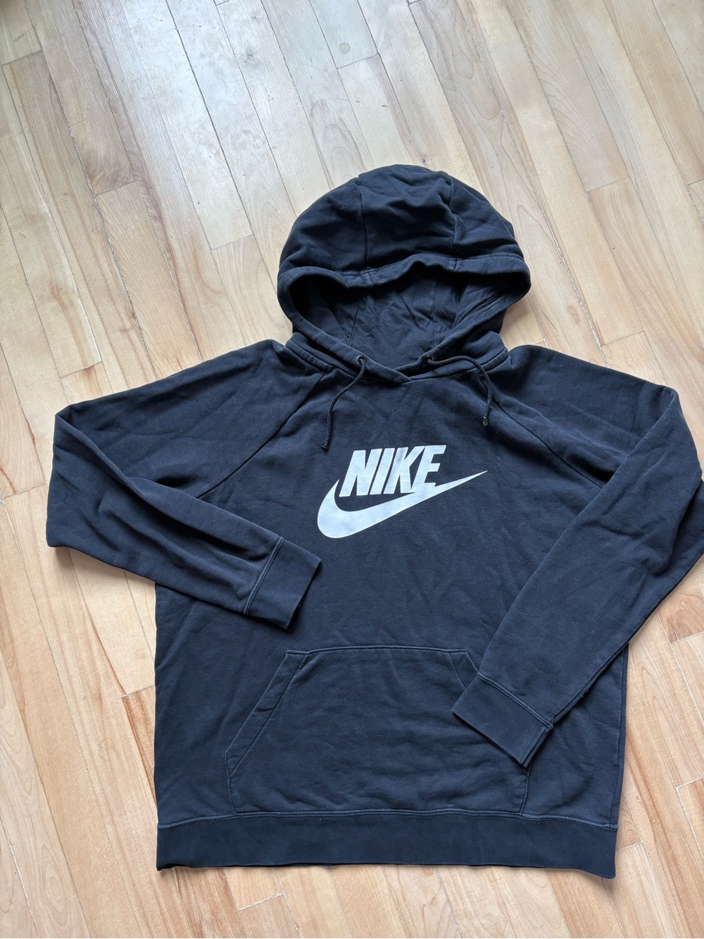 Kids Large Loose Fit Nike Hoodie Sweater Black